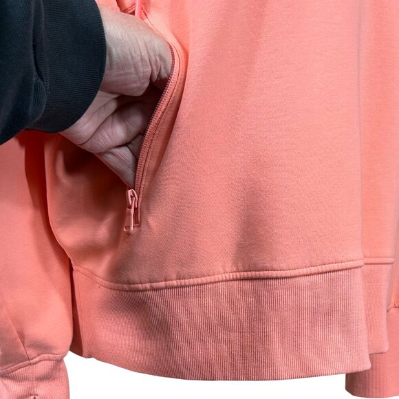Old Navy Active Dynamic Fleece Coral Pink Half-Zip Sweatshirt Size XXL - Picture 8 of 10